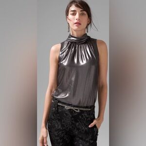 Women’s White House Black Market Gunmetal Tie Back Shell